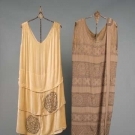 TWO SILK PARTY DRESSES, 1920s