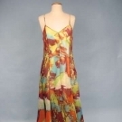 JEAN PAUL GAULTIER SILK PRINTED DRESS, LATE 20th C