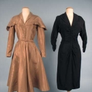 TWO CEIL CHAPMAN SILK DAY DRESSES, 1950s