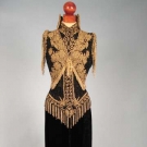 JET &amp; GOLD BEADED TOP &amp; BOLERO, 1890s