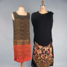 TWO EMBROIDERED PARTY DRESSES, 1920s