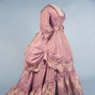 LAVENDER BROCADE RECEPTION GOWN, c. 1870