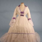 WHITE AFTERNOON DRESS, 1860s