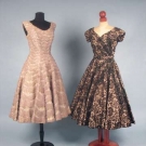 TWO PARTY DRESSES, 1950s