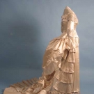 BEADED SILK WEDDING GOWN, 1870s