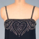 MOLLIE PARNIS CHIFFON &amp; DIAMANTE EVENING GOWN, 1970