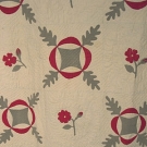 ROSE &amp; OAK LEAF APPLIQUE QUILT, 19TH C