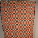 OVERSHOT WOOL &amp; COTTON COVERLET, 1840s