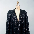 BLACK SEQUINNED EVENING CAPE, 1930-1940