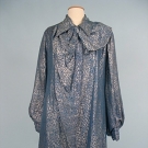 SILVER &amp; BLUE LAME EVENING COAT, 1930s