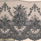 6+ YDS HANDMADE CHANTILLY LACE FLOUNCE, 1860s