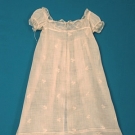 EMBROIDERED MULL CHRISTENING GOWN, c. 1800