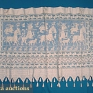 LARGE UNICORN &amp; ANIMAL LACE PANEL, 19TH C