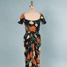 GALANOS SILK EVENING GOWN, EARLY 1970s