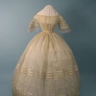 ORGANDY WEDDING GOWN, 1850s