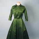 GREEN SATIN DINNER SUIT, 1950s