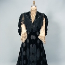 ROUFF VELVET BEADED TEA GOWN, c. 1900