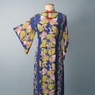 RAYON PRINT HAWAIIAN GOWN, MID 20TH C.