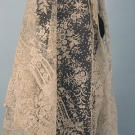 H-M BRUSSELS LACE WEDDING VEIL, 1860-1870
