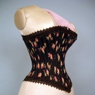 PRINTED COTTON CORSET, 1890-1900