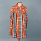BEENE BAZAAR DEADSTOCK PLAID COAT, LATE 1960s