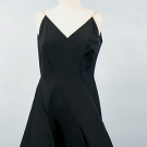 TRIGERE BLACK SILK COCKTAIL DRESS, c. 1960
