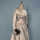 SILVER CHRISTIAN DIOR DINNER DRESS, 1949-1952