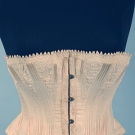 EMBROIDERED COTTON CORSET, 1860s