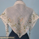 POLYCHROME &amp; GILT EMBROIDERED FICHU, 1780s