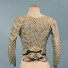 FRENCH FIGURED SILK JACKET BODICE, LATE 18TH