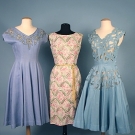 3 SUMMER DRESSES, 1950s