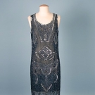 SILVER BEADED PARTY DRESS, 1920s