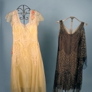 2 LACE &amp; SILK PARTY DRESSES, 1925-1930s