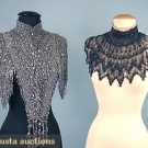 2 ELABORATELY BEADED MANTLES, c. 1890