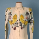 TINA LESSER "FALCONRY" BLOUSE, 1940s