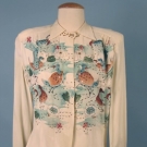 TINA LESSER "PERSIAN DUCK" BLOUSE, 1940s