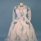 PRINTED VOILE DAY DRESS, 1860s