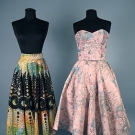 QUILTED COTTON CIRCLE SKIRT SET, 1950s