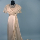 SILK SATIN &amp; LACE WEDDING GOWN, c. 1912