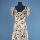 BELGIAN LACE DRESS, LARGE SIZE, 1930s