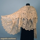 ECRU SHAWL W/ NAPOLEAN PROVENANCE, 1830s