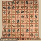 PIECED STAR QUILT, LATE 19th-EARLY 20th C