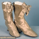 SILK SATIN WEDDING BOOTS, 1880s