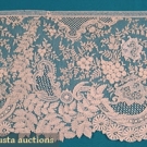 HAND MADE BRUSSELS LACE FLOUNCE, c. 1870