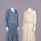 TWO EMBROIDERED &amp; SMOCKED DAY DRESS, MID 1920s
