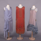 THREE SILK &amp; EMBELLISHED EVENING DRESSES, MID-LATE 1920s