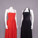 LANVIN &amp; YSL CHIFFON EVENING GOWNS, PARIS, MODERN
