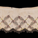 EMBROIDERED SILK MOIRE APRON, c. 1730s