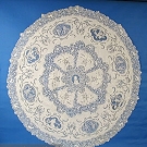 ROUND HANDMADE ITALIAN LACE CLOTH, c. 1920