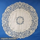 2 ROUND HANDMADE LACE CLOTHS, c. 1920